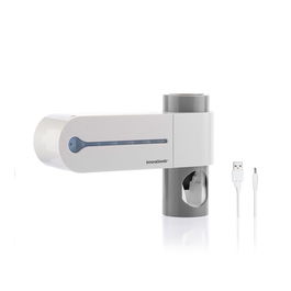 Esterilizador uv de cepillos dentales con soporte y dispensador de dentífrico