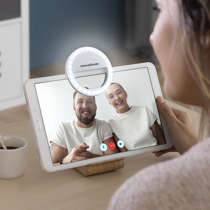 Aro de Luz para Selfie Recargable Instahoop InnovaGoods Aro de Luz para Selfie Recargable Instahoop InnovaGoods