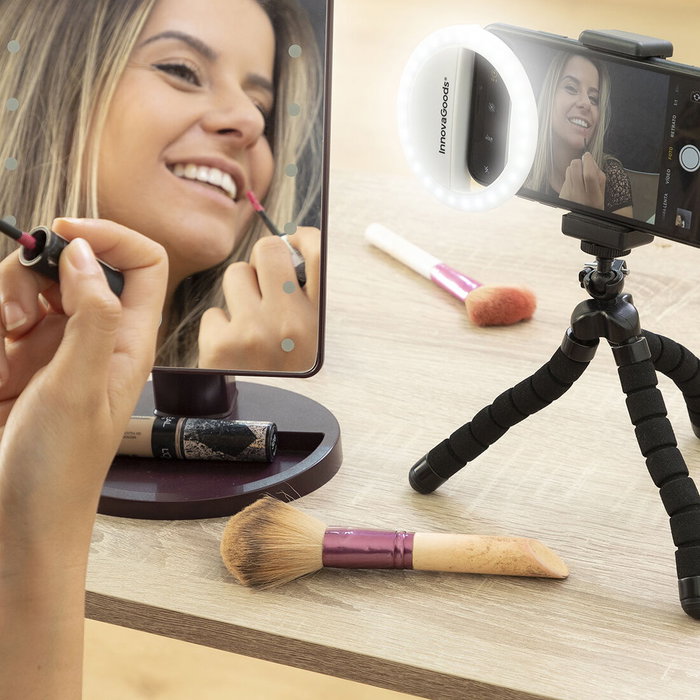 Aro de Luz para Selfie Recargable Instahoop InnovaGoods Aro de Luz para Selfie Recargable Instahoop InnovaGoods