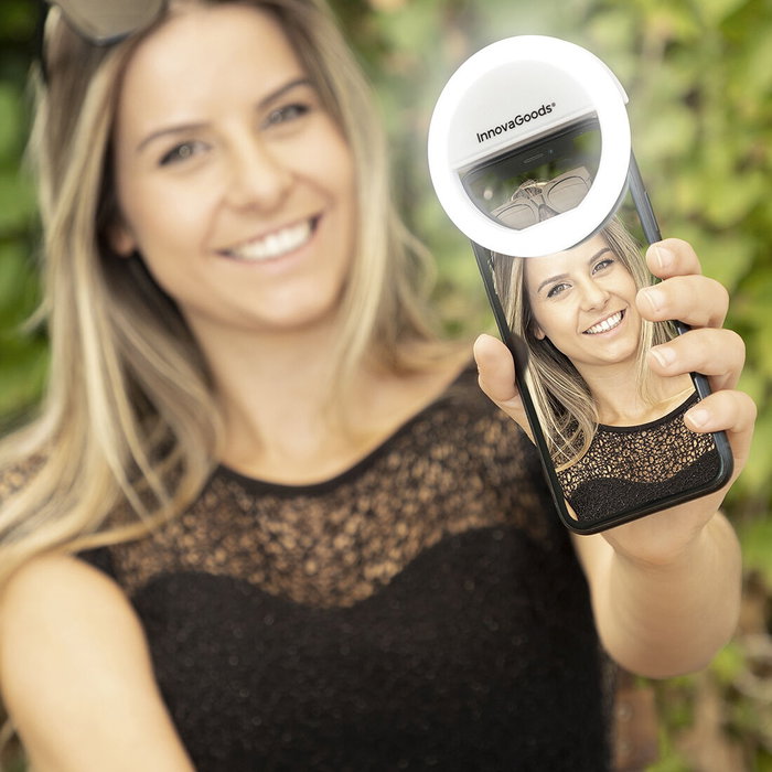 Aro de Luz para Selfie Recargable Instahoop InnovaGoods Aro de Luz para Selfie Recargable Instahoop InnovaGoods