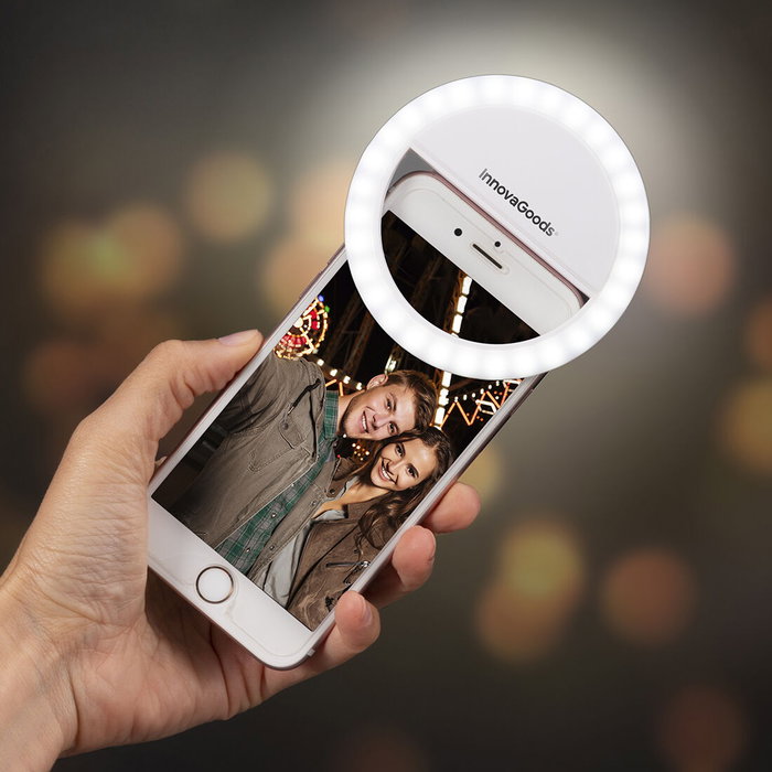 Aro de Luz para Selfie Recargable Instahoop InnovaGoods Aro de Luz para Selfie Recargable Instahoop InnovaGoods