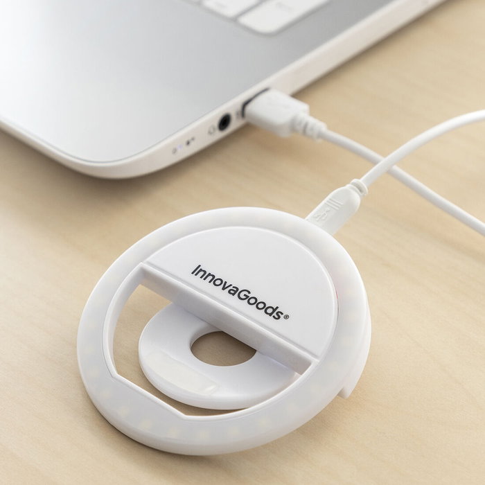 Aro de Luz para Selfie Recargable Instahoop InnovaGoods Aro de Luz para Selfie Recargable Instahoop InnovaGoods