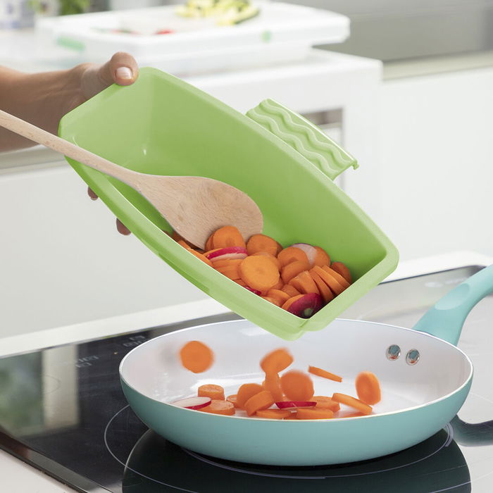 Tabla de Cortar Extensible con Bandeja, Contenedor y Escurridor 3 en 1 PractiCut InnovaGoods