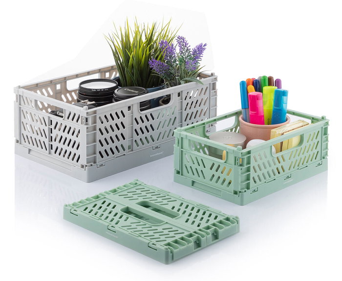 Innovagoods Set de 3 cajas organizadoras Boxtor plegables y apilables