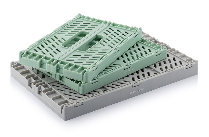 Innovagoods Set de 3 cajas organizadoras Boxtor plegables y apilables