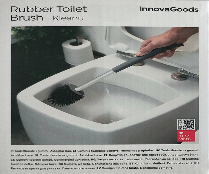 Innovagoods Escobillero de goma antibacteriana para inodoro Innovagoods Escobillero de goma antibacteriana para inodoro