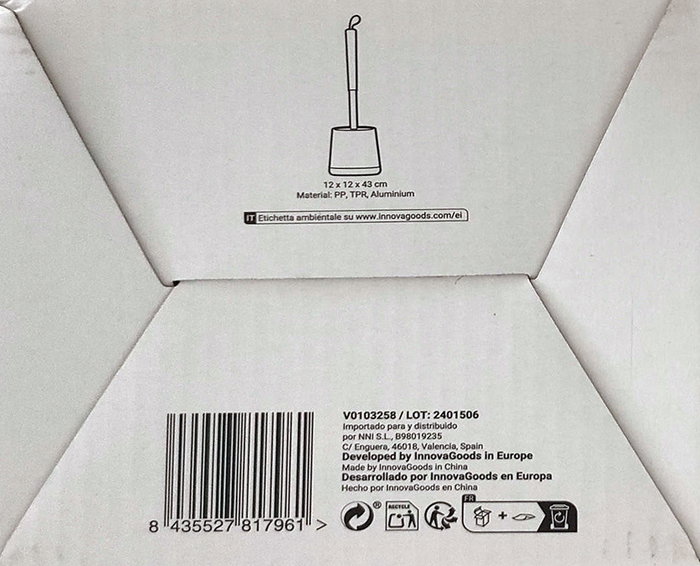 Innovagoods Escobillero de goma antibacteriana para inodoro Innovagoods Escobillero de goma antibacteriana para inodoro