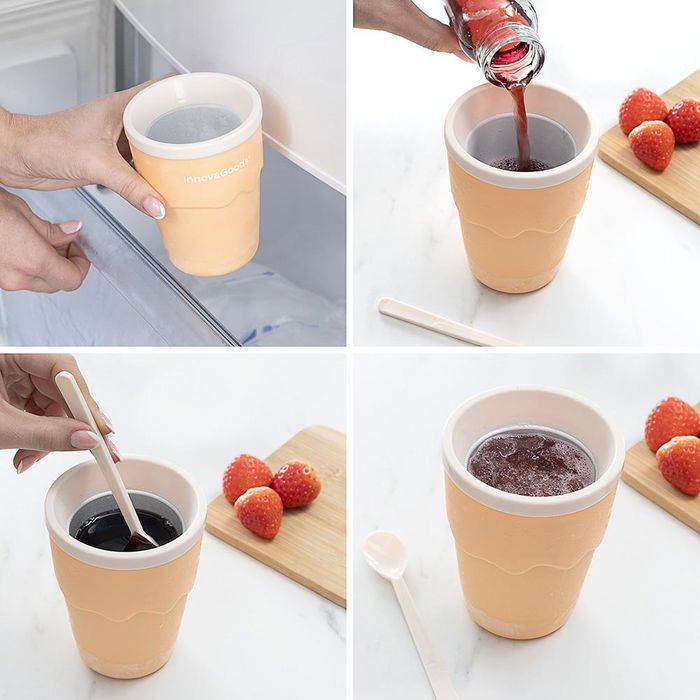 Vaso para Hacer Helados y Granizados con Recetas Frulsh InnovaGoods Vaso para Hacer Helados y Granizados con Recetas Frulsh InnovaGoods