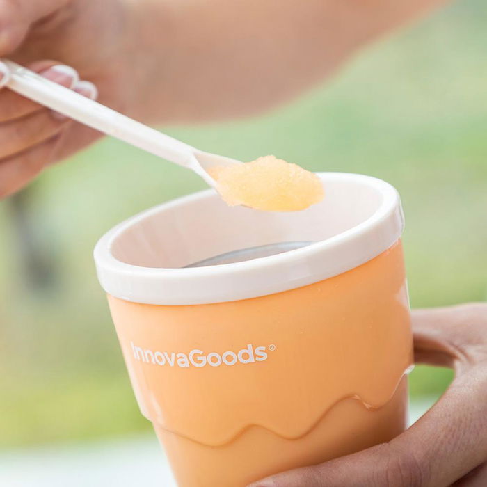 Vaso para Hacer Helados y Granizados con Recetas Frulsh InnovaGoods Vaso para Hacer Helados y Granizados con Recetas Frulsh InnovaGoods