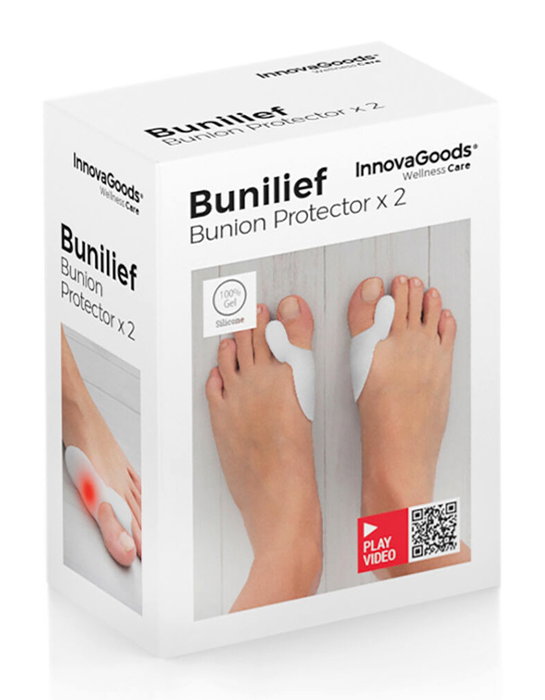 Corrector Protector de Silicona para Juanetes Bunilief InnovaGoods 2 Unidades