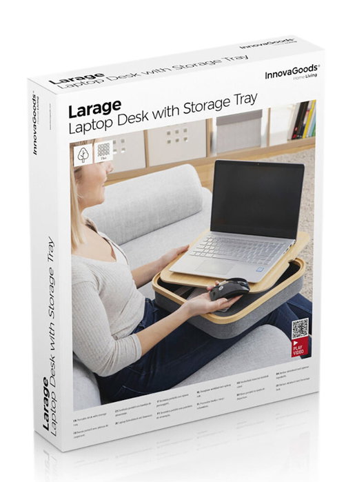 Escritorio Portátil con Bandeja de Almacenaje Larage InnovaGoods