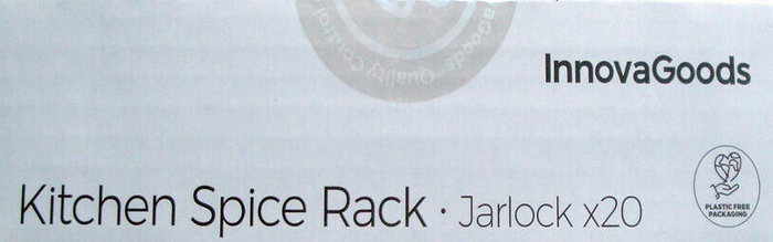 Innovagoods Organizador de especias Jarlock adhesivo y divisible para 20 botes