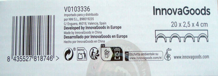 Innovagoods Organizador de especias Jarlock adhesivo y divisible para 20 botes