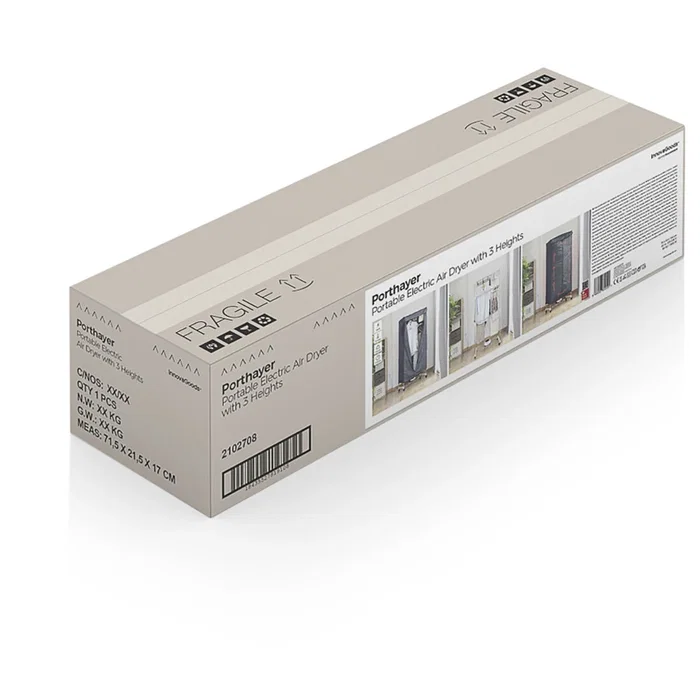Secadora Eléctrica Portátil de 3 Alturas Porthayer InnovaGoods 1000W