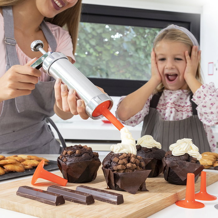 Innovagoods Máquina para hacer galletas y manga pastelera 2 en 1 Prekies
