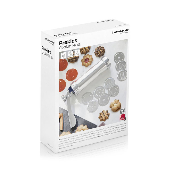 Innovagoods Máquina para hacer galletas y manga pastelera 2 en 1 Prekies