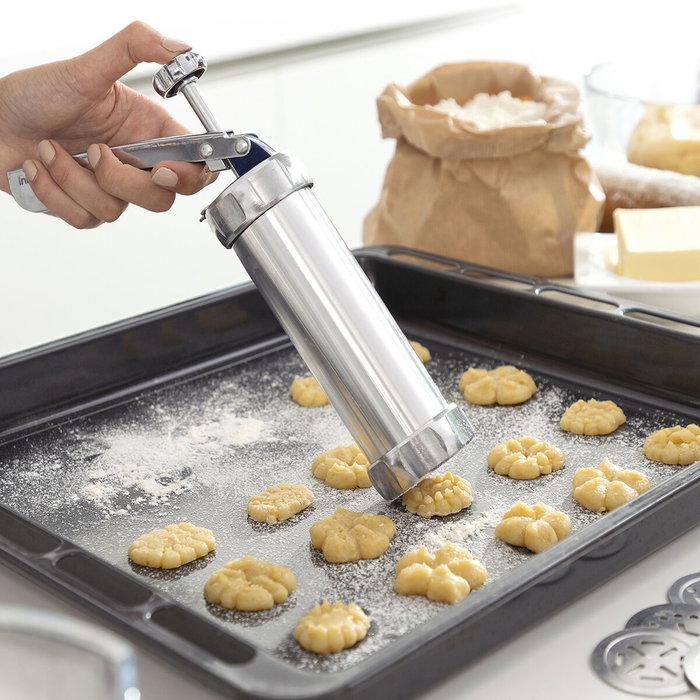 Innovagoods Máquina para hacer galletas y manga pastelera 2 en 1 Prekies