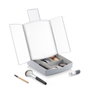 Inde Espejo Led Plegable con Organizador de Maquillaje, 20 cm x 25 cm x 7 cm (6 Unidades)