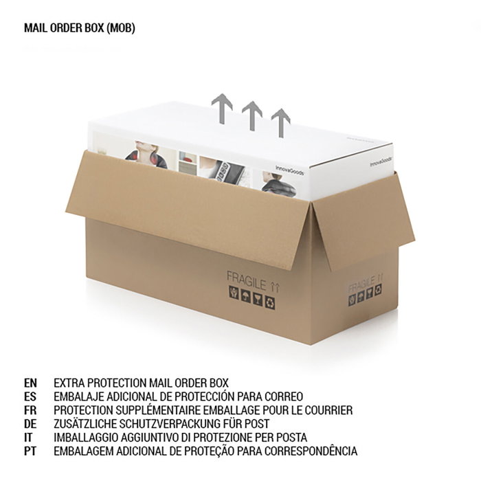 InnovaGoods Espejo LED Plegable con Organizador de Maquillaje 3 en 1 Panomir Blanco (Reacondicionado A)