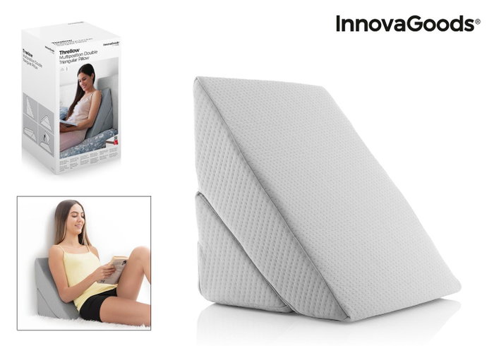 Inde Almohada Triangular Multiposición de Doble Cuña, 15 x 15 x 40 cm Inde Almohada Triangular Multiposición de Doble Cuña, 15 x 15 x 40 cm