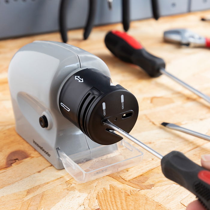 Innovagoods V0103410 Afilador Eléctrico Multiusos 6 en 1 eSharp para Cuchillos, Tijeras y Herramientas a Pilas