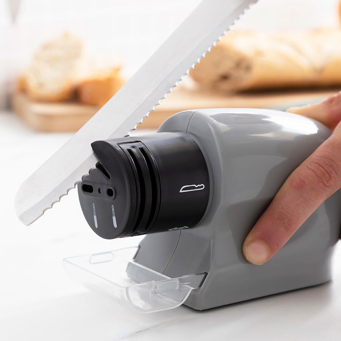 Innovagoods V0103410 Afilador Eléctrico Multiusos 6 en 1 eSharp para Cuchillos, Tijeras y Herramientas a Pilas