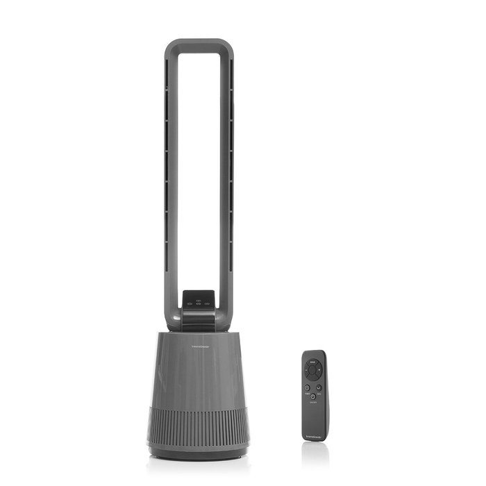 InnovaGoods Bloho Ventilador sin Aspas con Filtro Purificador y Mando a Distancia Gris InnovaGoods Bloho Ventilador sin Aspas con Filtro Purificador y Mando a Distancia Gris