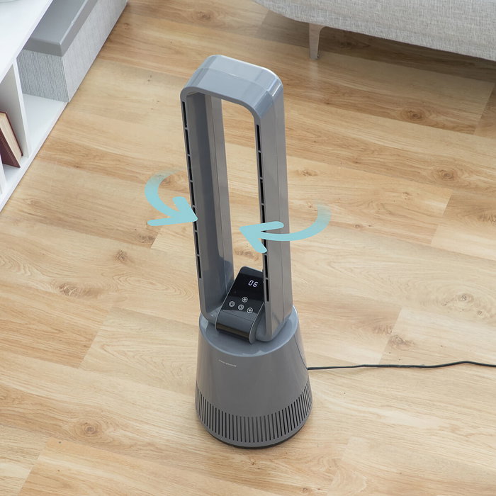 InnovaGoods Bloho Ventilador sin Aspas con Filtro Purificador y Mando a Distancia Gris InnovaGoods Bloho Ventilador sin Aspas con Filtro Purificador y Mando a Distancia Gris