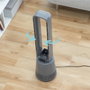 InnovaGoods Bloho Ventilador sin Aspas con Filtro Purificador y Mando a Distancia Gris