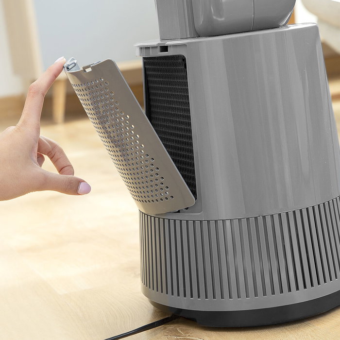 InnovaGoods Bloho Ventilador sin Aspas con Filtro Purificador y Mando a Distancia Gris InnovaGoods Bloho Ventilador sin Aspas con Filtro Purificador y Mando a Distancia Gris