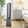 InnovaGoods Bloho Ventilador sin Aspas con Filtro Purificador y Mando a Distancia Gris