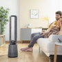 InnovaGoods Bloho Ventilador sin Aspas con Filtro Purificador y Mando a Distancia Gris