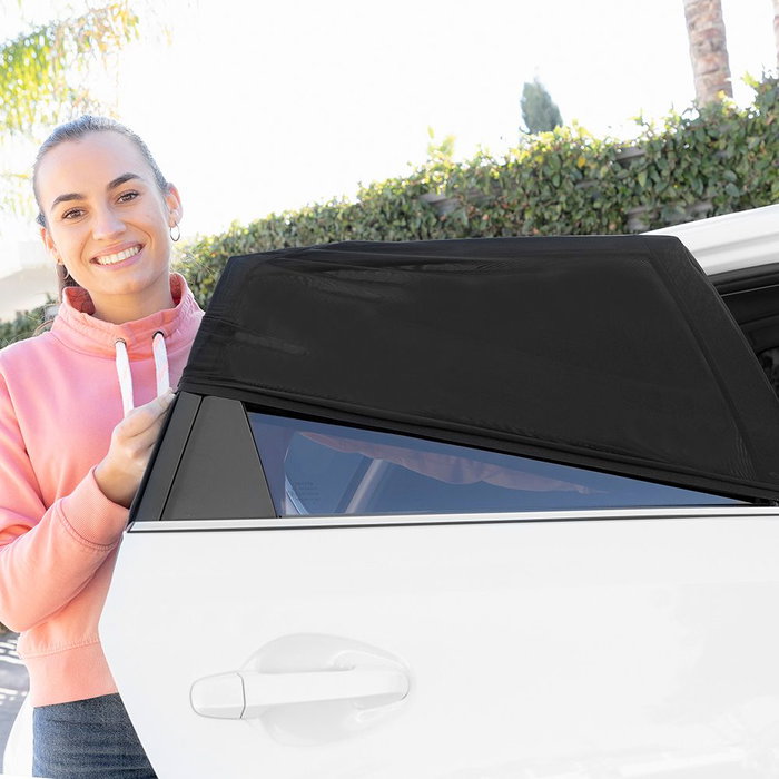 Malla Parasol para Coche UVlock InnovaGoods Pack de 2 uds Malla Parasol para Coche UVlock InnovaGoods Pack de 2 uds