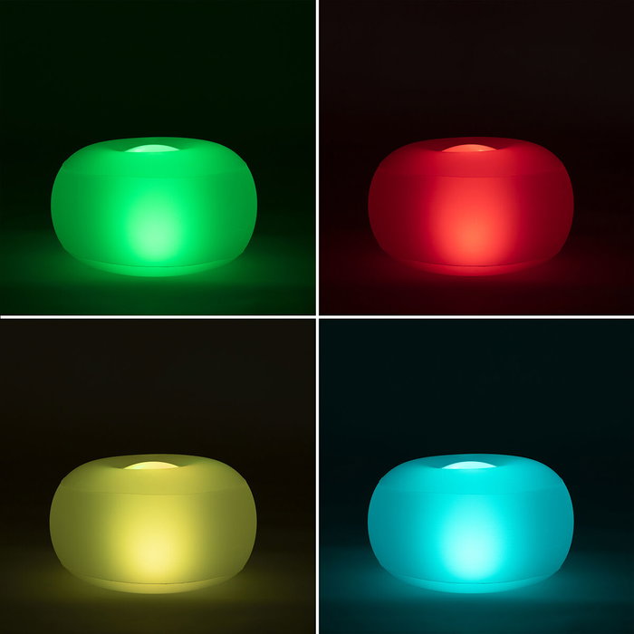 Innovagoods Pulight Asiento Hinchable con Luz LED Multicolor
