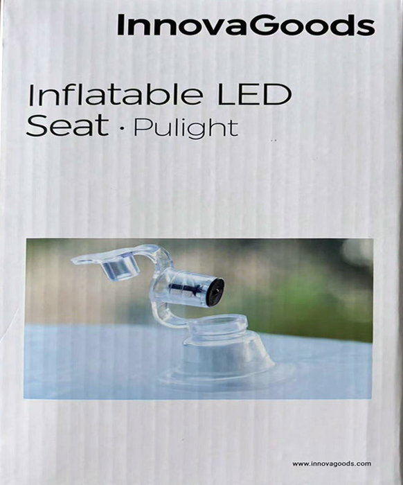 Innovagoods Pulight Asiento Hinchable con Luz LED Multicolor