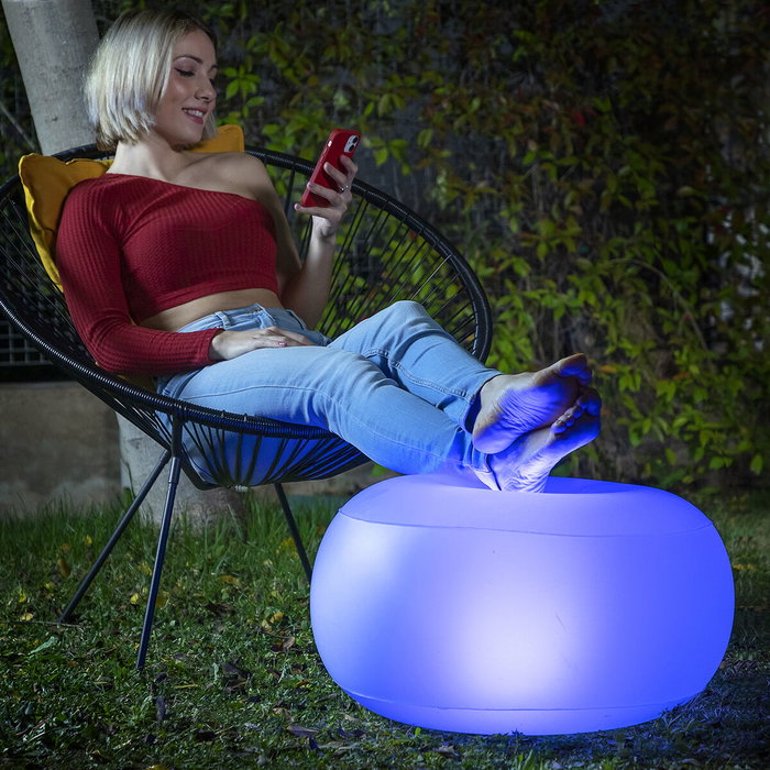 Innovagoods Pulight Asiento Hinchable con Luz LED Multicolor