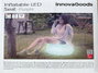 Innovagoods Pulight Asiento Hinchable con Luz LED Multicolor