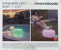Innovagoods Pulight Asiento Hinchable con Luz LED Multicolor