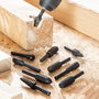 Innovagoods Set de Fresas para Taladro 10 Piezas Acero al Carbono Negro para Madera y PVC