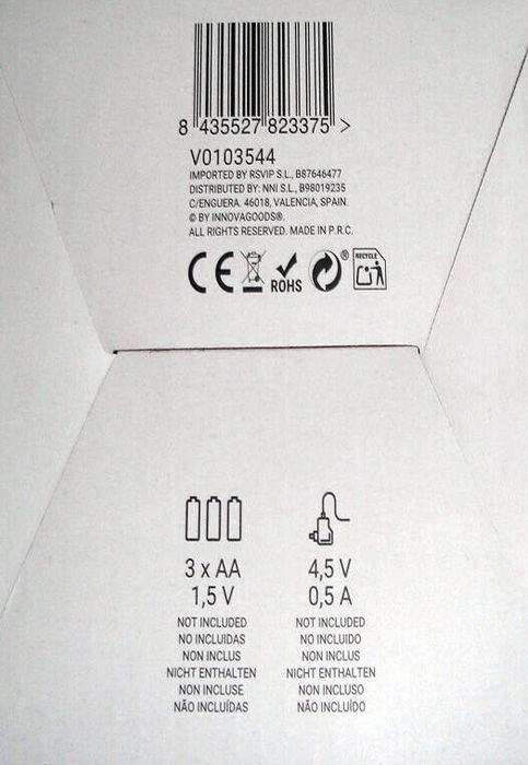 Inde Proyector Led Estrellas Vezda 11 cm (ancho) x 12 cm (alto) x 11 cm (largo) (24 Unidades)