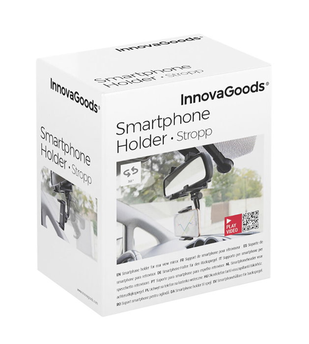 Inde Soporte de Smartphone para Espejo Retrovisor - 7 x 10 x 10 cm (16 Unidades)