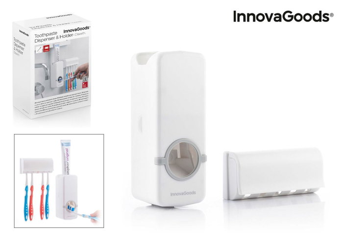 Innovagoods Dispensador de Pasta Dental con Soporte para Cepillo Innovagoods Dispensador de Pasta Dental con Soporte para Cepillo