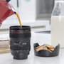 Innovagoods Taza multifunción Mukoffy de 400 ml con diseño de objetivo de cámara fotográfica