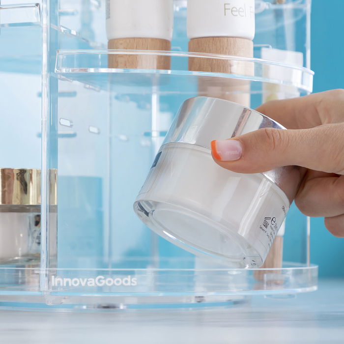 Inde Organizador de Maquillaje Giratorio Rolkup Innova 23 cm Ancho x 23 cm Largo x 4 cm Alto (7 Unidades)