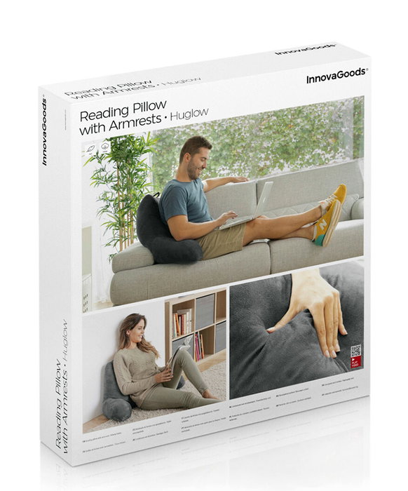 Almohada de Lectura con Apoyabrazos Huglow InnovaGoods Almohada de Lectura con Apoyabrazos Huglow InnovaGoods