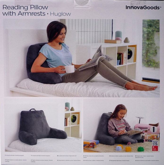Almohada de Lectura con Apoyabrazos Huglow InnovaGoods Almohada de Lectura con Apoyabrazos Huglow InnovaGoods