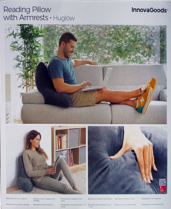 Almohada de Lectura con Apoyabrazos Huglow InnovaGoods Almohada de Lectura con Apoyabrazos Huglow InnovaGoods