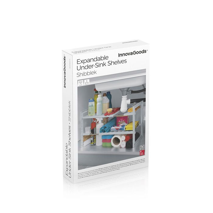 Estantería Extensible para Fregadero Shibblek InnovaGoods 2 Estantes Estantería Extensible para Fregadero Shibblek InnovaGoods 2 Estantes