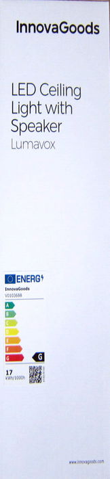 Lumavox Innovago Lámpara LED de Techo con Altavoz 30 cm x 30 cm x 5 cm (4 Unidades)