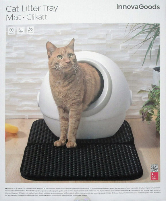 Inde Alfombra Para Arenero De Gatos Clikatt Innovagood, Goma EVA, 40 x 36 cm, para Retener Arena (8 Unidades)